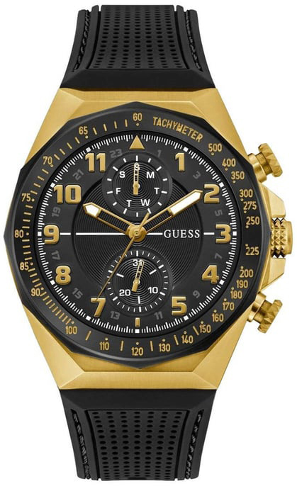 Guess Herreklokke GW0902G1 D1 Sort/Gummi Ø46 mm