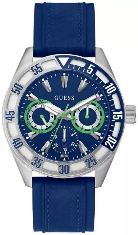Guess Herreklokke GW0903G1 Letterman Blå/Lær Ø44 mm