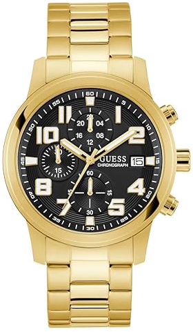 Guess Herreklokke GW0917G2 Trend Sort/Gulltonet stål Ø44 mm
