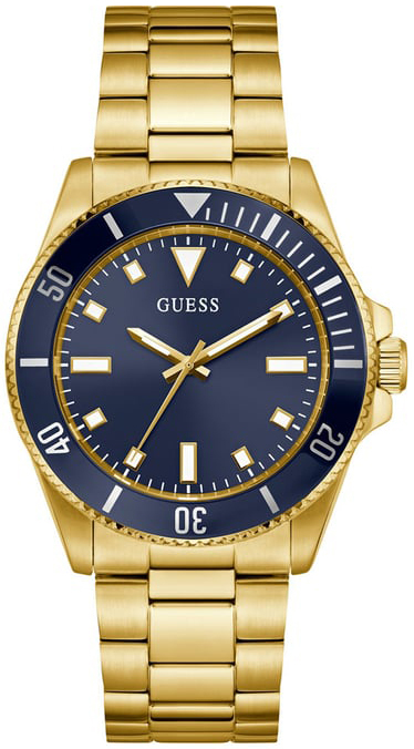 Guess Herreklokke GW0968G2 Cliff Blå/Gulltonet stål Ø44 mm