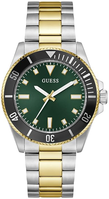 Guess Herreklokke GW0968G4 Cliff Grønn/Gulltonet stål Ø44 mm