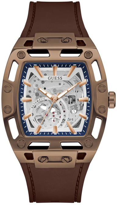 Guess Herreklokke GW0980G3 Phoenix Sølvfarget/Gummi