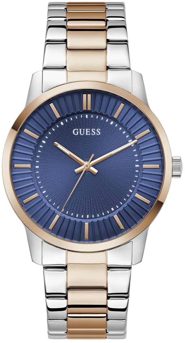 Guess Herreklokke GW1050G6 Emmett Blå/Rose-gulltonet stål Ø42 mm