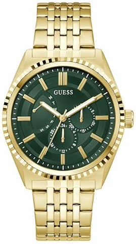 Guess Herreklokke GW1051G2 Camden Grønn/Gulltonet stål Ø44 mm