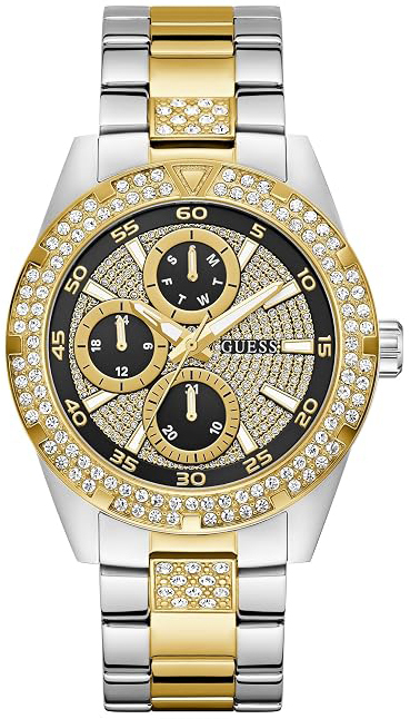 Guess Herreklokke GW1067G3 Multifunction Sort/Gulltonet stål Ø44 mm