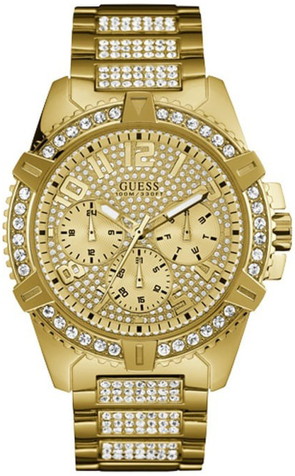 Guess Herreklokke W0799G2 Frontier Gull/Gulltonet stål Ø48 mm