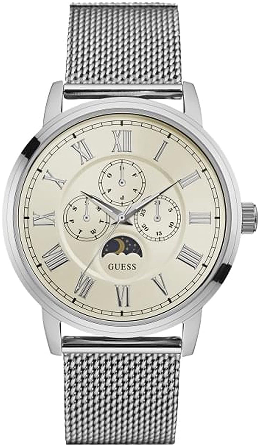 Guess Herreklokke W0871G4 Antikkhvit/Stål Ø44 mm