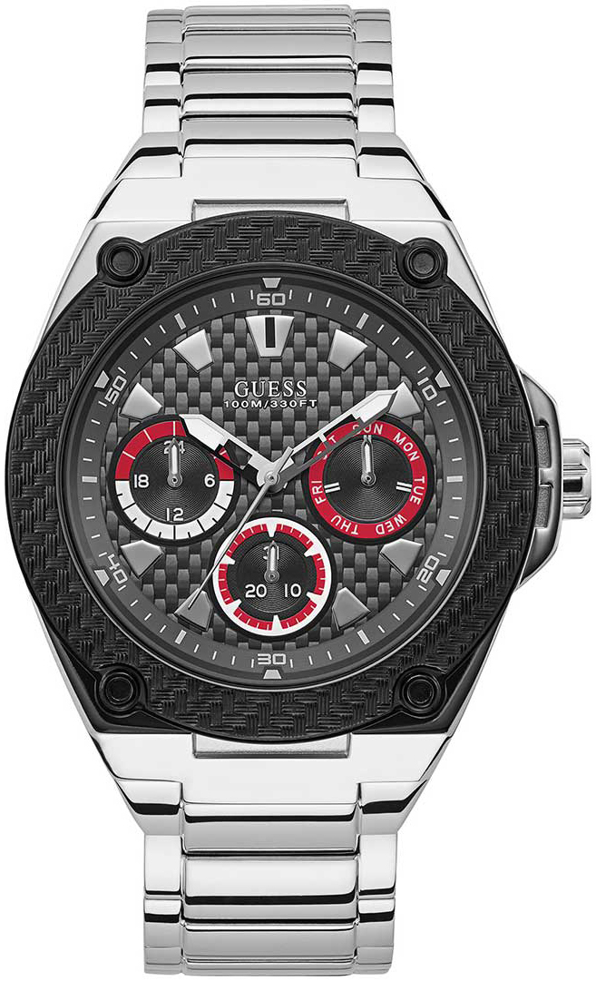 Guess Herreklokke W1305G1 Sort/Stål Ø45 mm