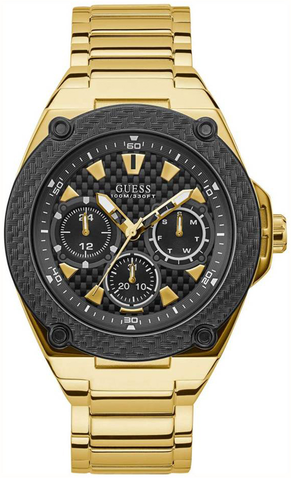 Guess Herreklokke W1305G2 Sort/Gulltonet stål Ø45 mm