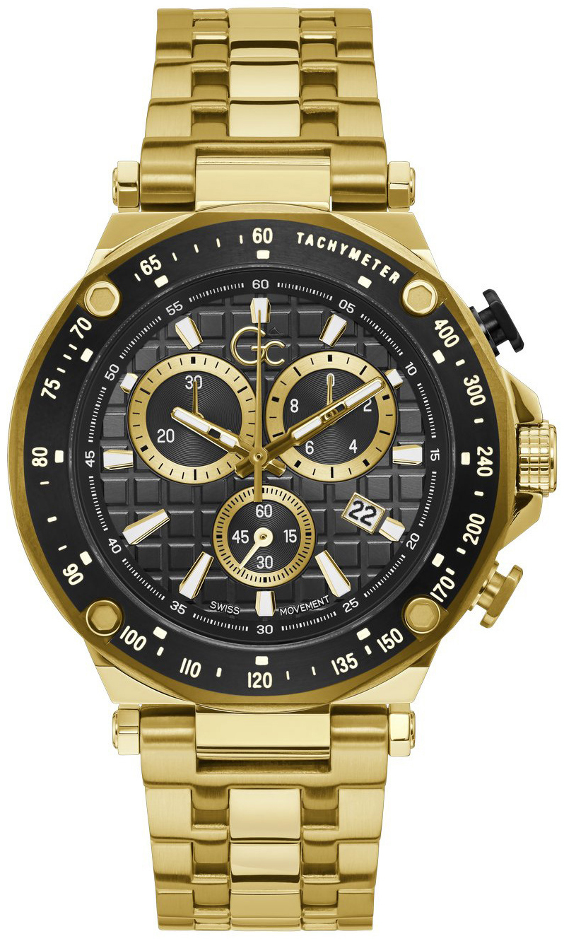 Guess Herreklokke Y81001G2MF Spirit Sport Grå/Gulltonet stål Ø45 mm