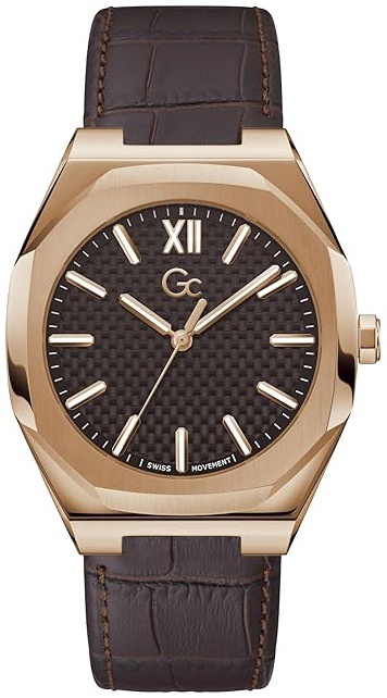 Guess Herreklokke Z26005G4MF Coussin Brun/Lær Ø42 mm