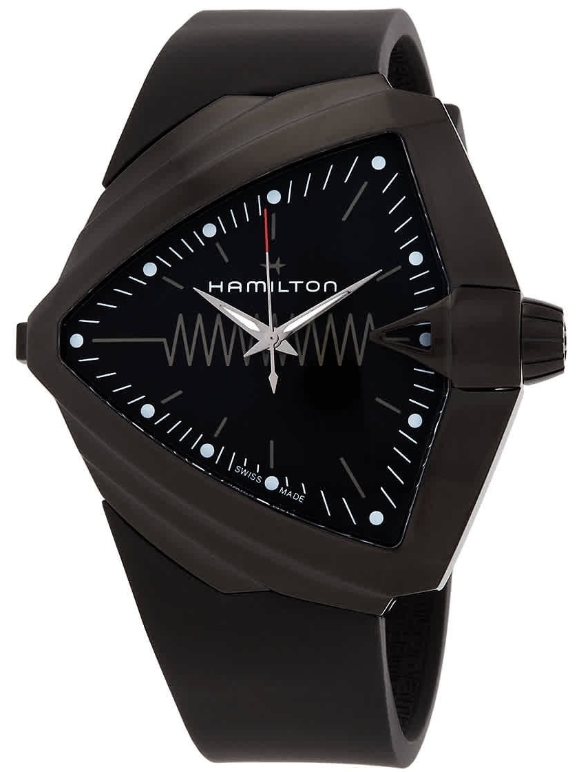 Hamilton Herreklokke H24604330 Ventura Sort/Gummi