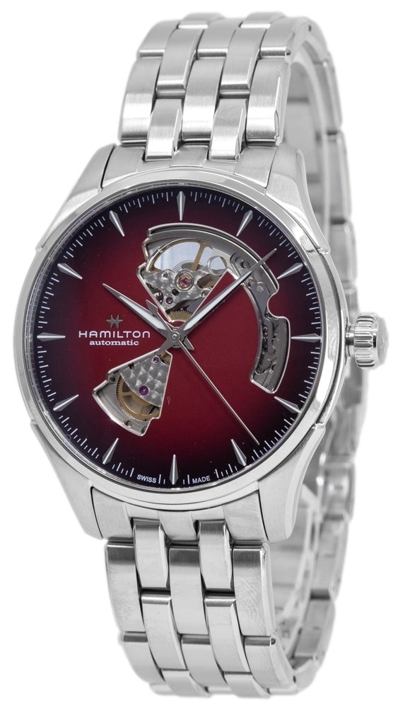Hamilton Herreklokke H32675170 Jazzmaster Open Heart Rød/Stål Ø40