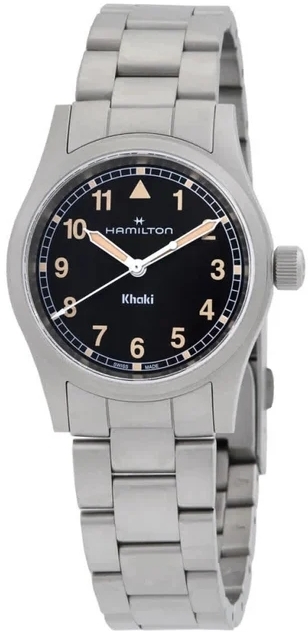 Hamilton Herreklokke H69301131 Khaki Field Sort/Stål Ø33 mm