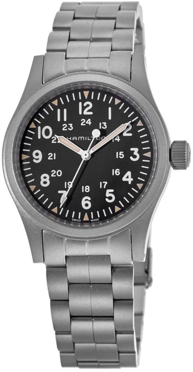Hamilton Herreklokke H69439131 Khaki Field Sort/Stål Ø38 mm