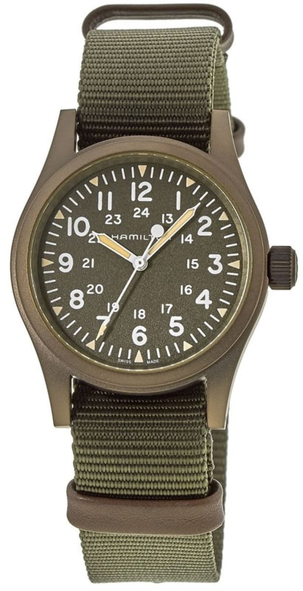 Hamilton Herreklokke H69449961 Grønn/Lær Ø38 mm