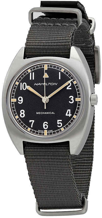 Hamilton Herreklokke H76419931 Khaki Aviation Sort/Tekstil Ø36 mm