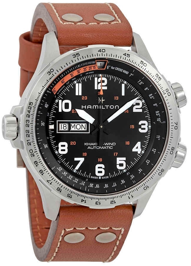 Hamilton Herreklokke H77755533 Sort/Lær Ø45 mm
