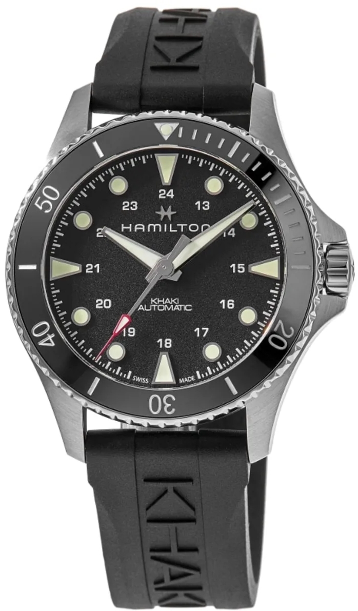 Hamilton Herreklokke H82515330 Khaki Navy Sort/Gummi Ø43 mm