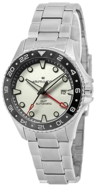 Hamilton Herreklokke H82555150 Khaki Navy Scuba Gmt Sølvfarget/Stål