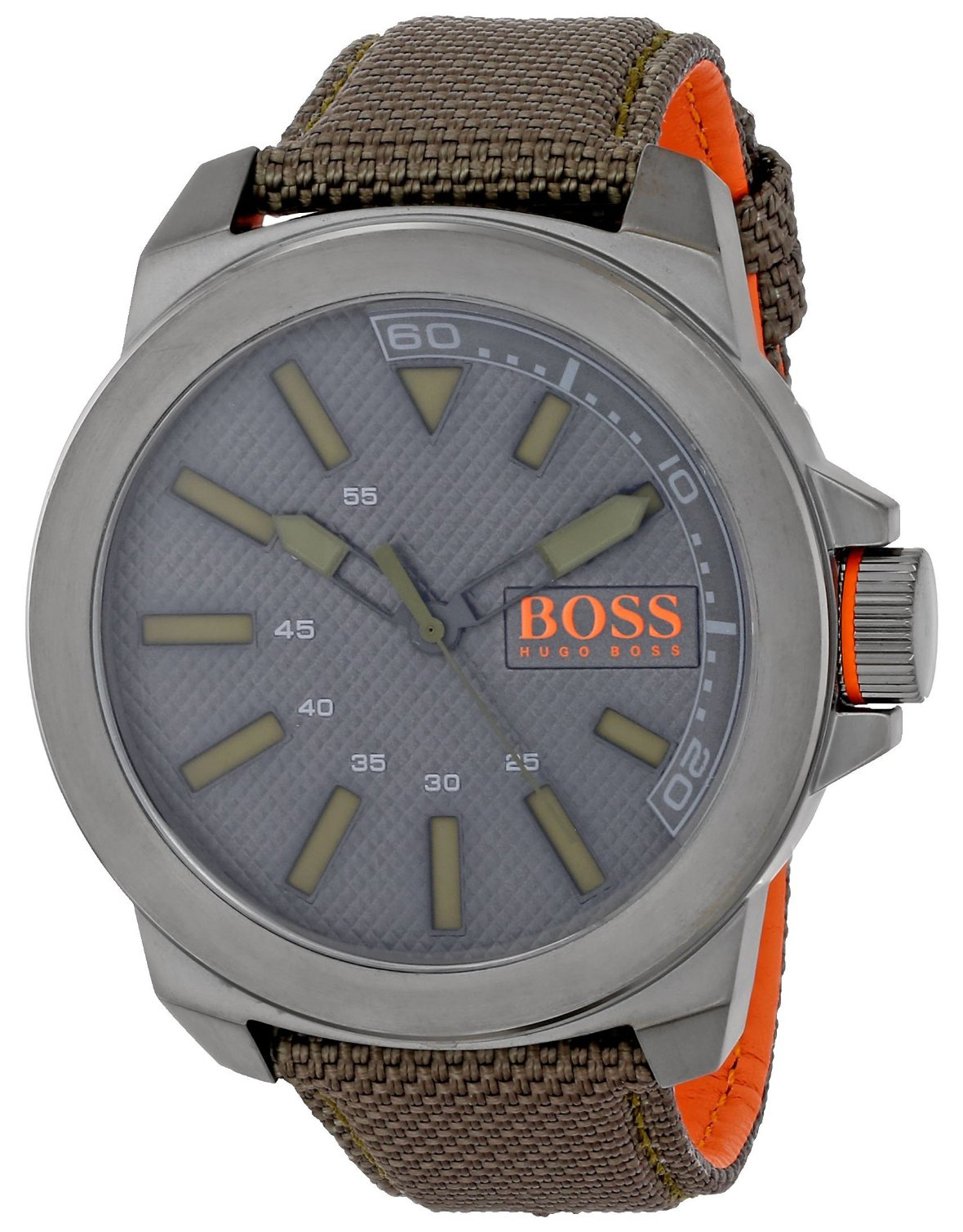 Hugo Boss New York Herreklokke 1513009 Grå/Tekstil Ø50 mm - Hugo Boss