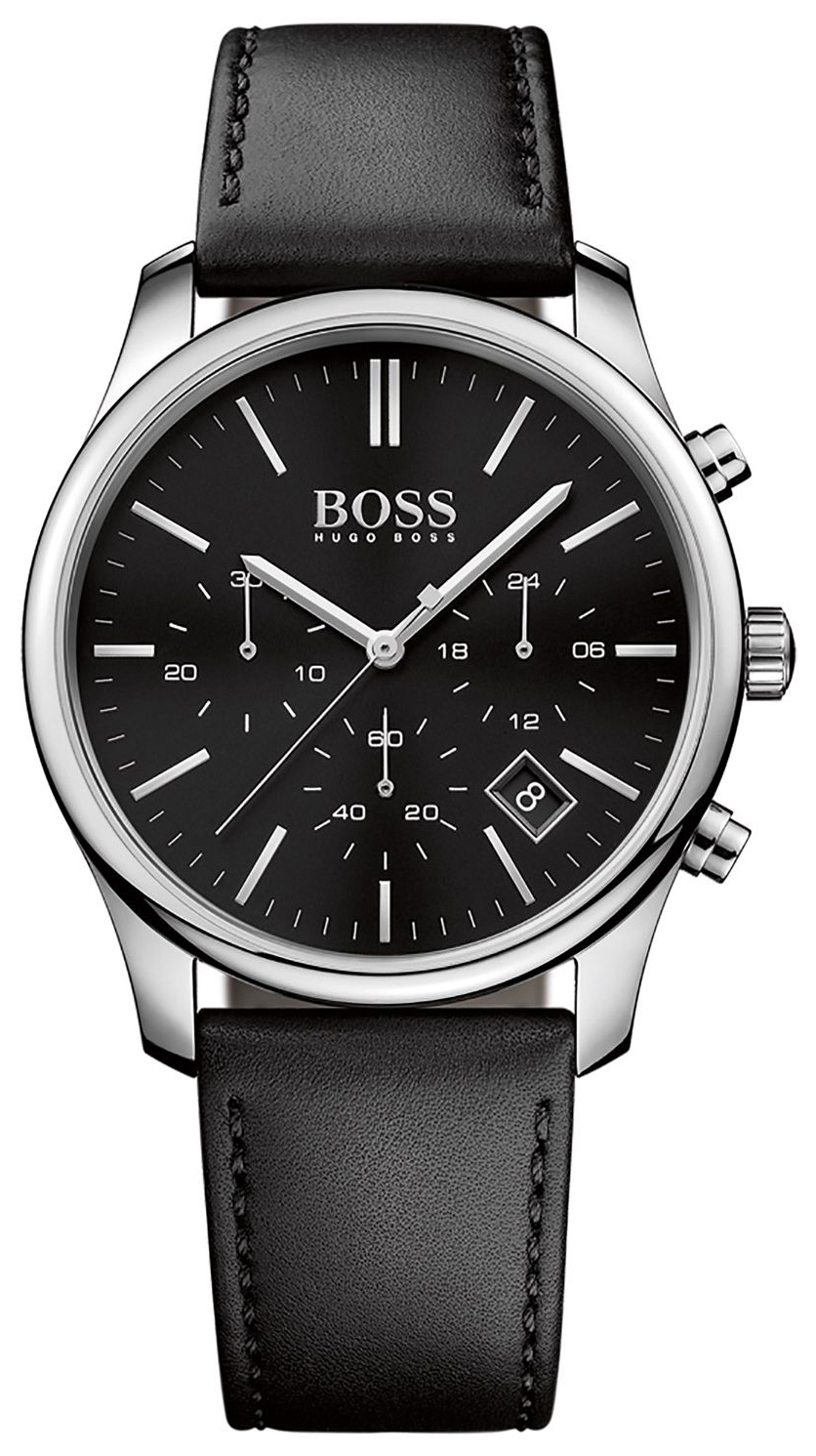 Hugo Boss Time One Herreklokke 1513430 Sort/Lær Ø42 mm - Hugo Boss