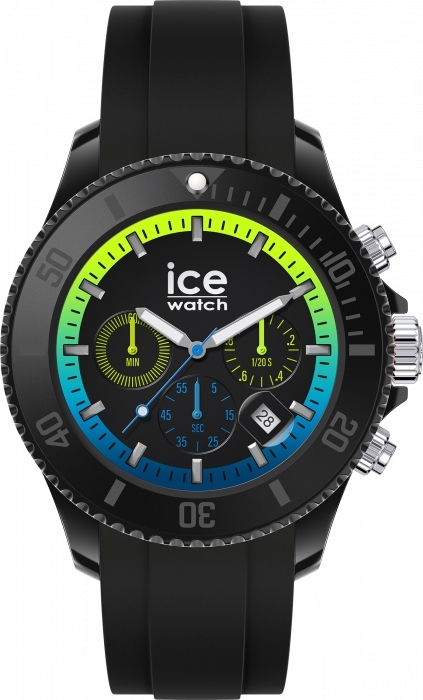 Ice Watch Herreklokke 020616 Chrono Sort/Gummi Ø48.5 mm