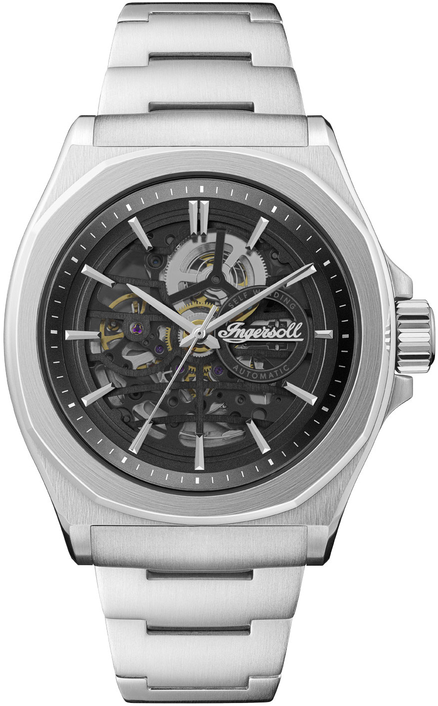 Ingersoll Herreklokke I09303 Sort/Stål Ø44 mm