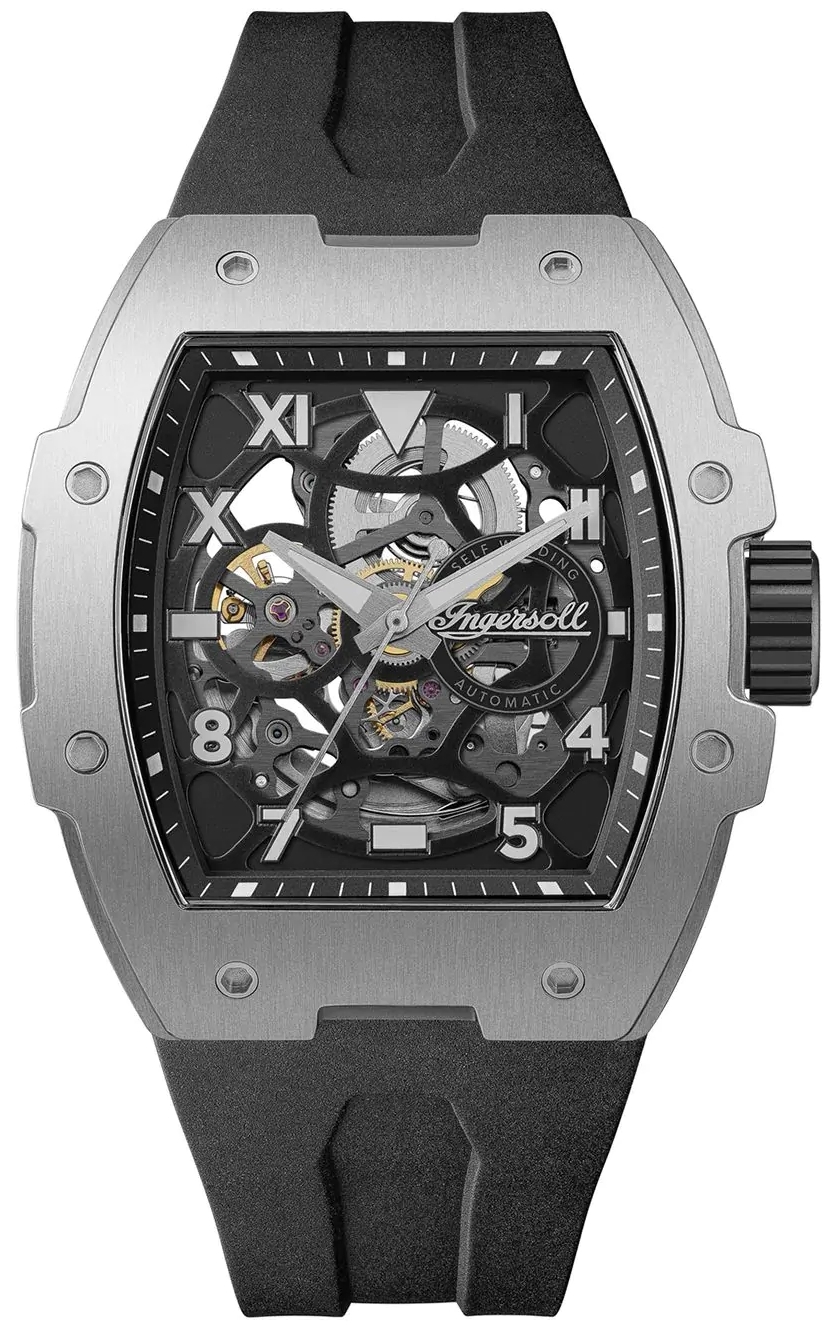 Ingersoll Herreklokke I15301 The Play Sort/Gummi Ø47 mm