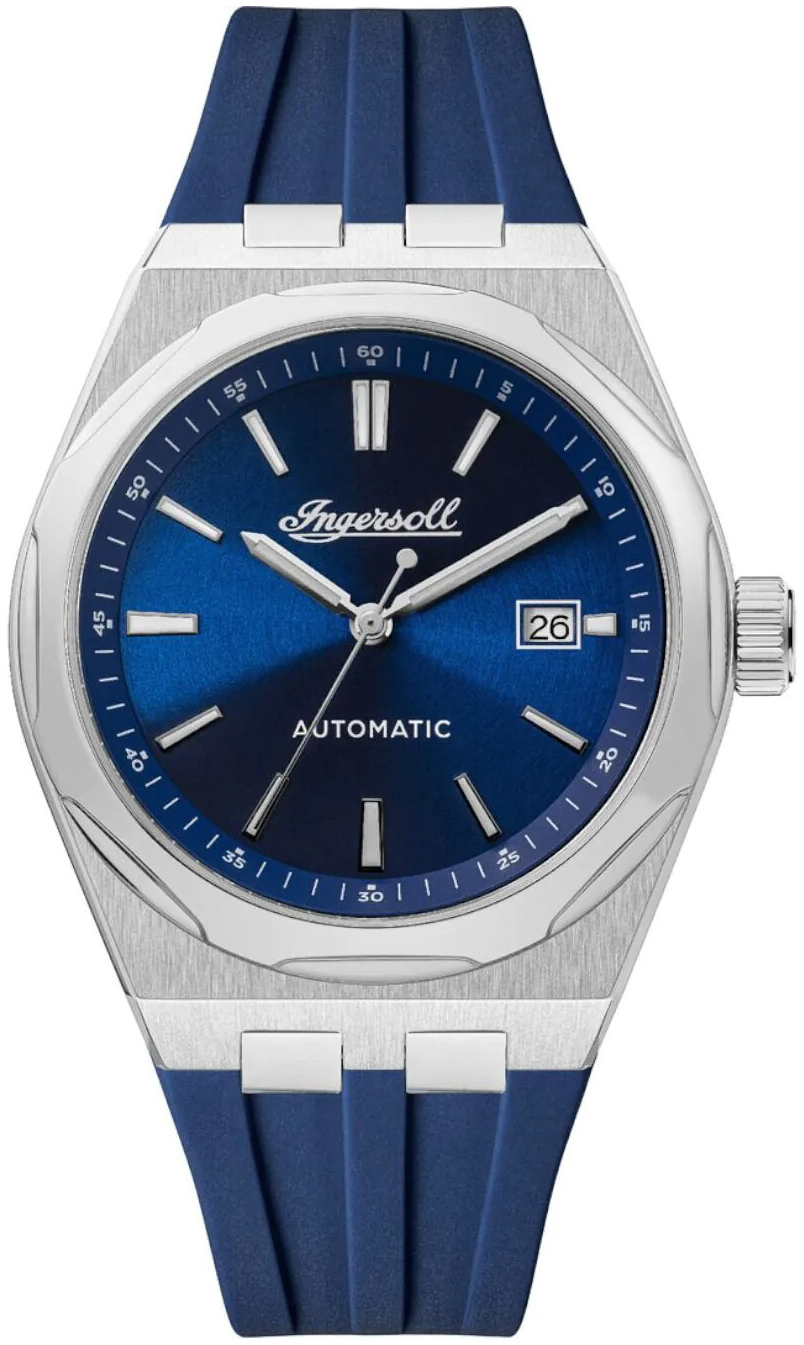 Ingersoll Herreklokke I16802 The Rider Blå/Gummi Ø43 mm