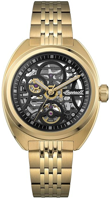 Ingersoll Herreklokke I16902 The Wrangler Sort/Gulltonet stål Ø44 mm