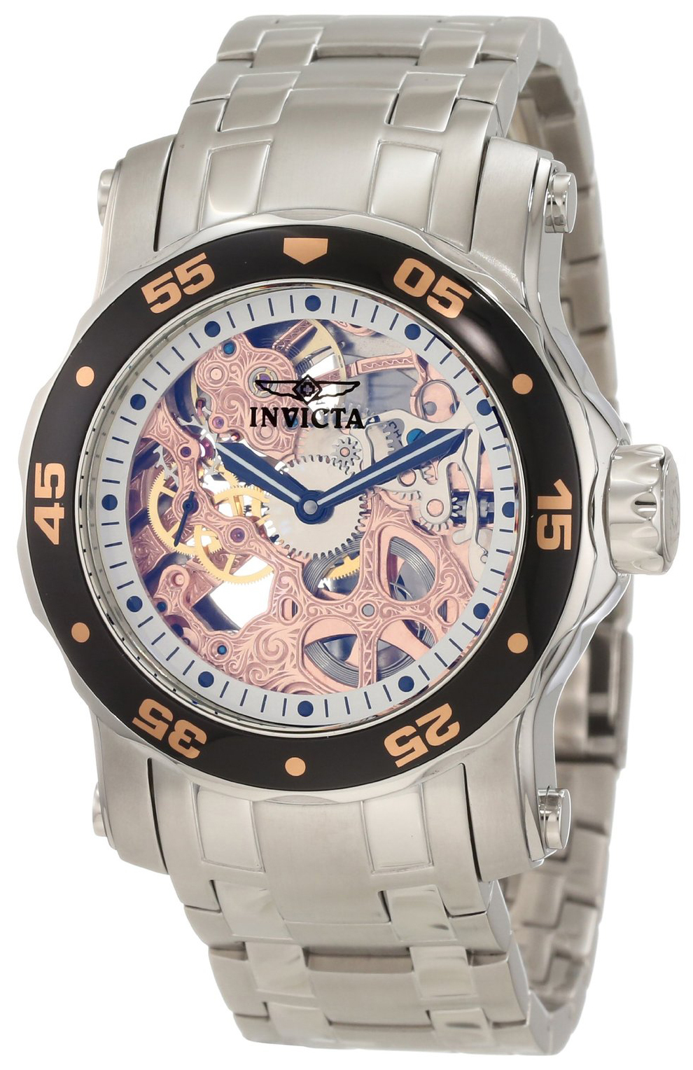 Invicta Pro Diver Herreklokke 10305 Rosegullfarget/Stål Ø48 mm - Invicta