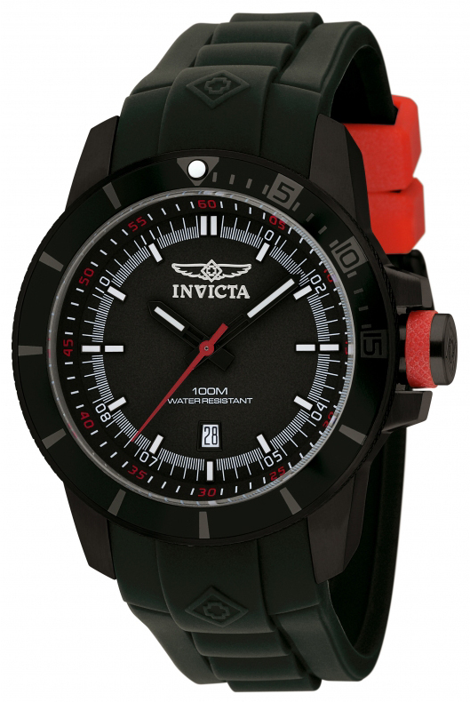 Invicta Pro Diver Herreklokke 10735 Sort/Gummi Ø45 mm - Invicta