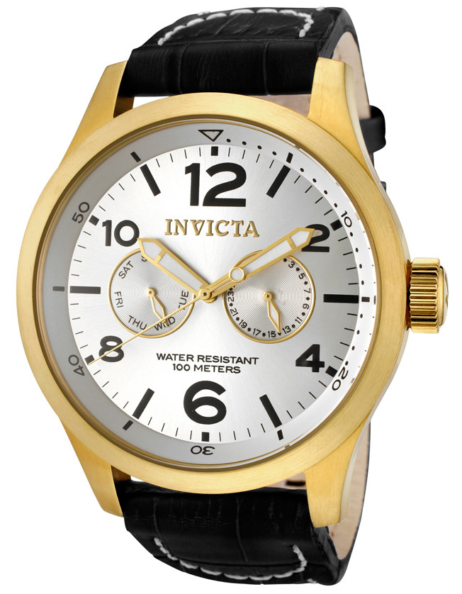 Invicta Specialty Herreklokke 12172 Sølvfarget/Lær Ø48 mm - Invicta