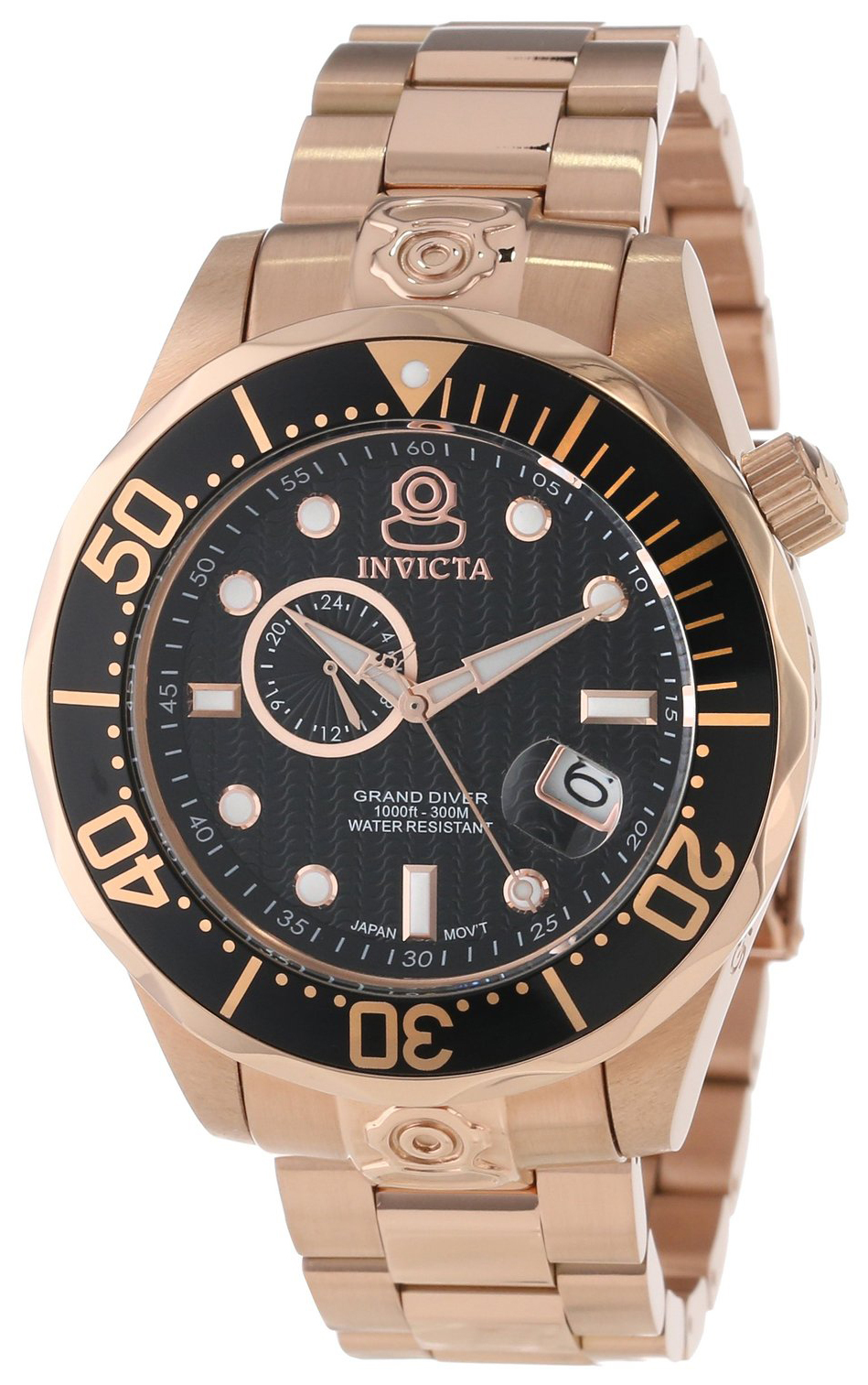 Invicta Pro Diver Herreklokke 13699 Sort/Rose-gulltonet stål Ø47 mm - Invicta