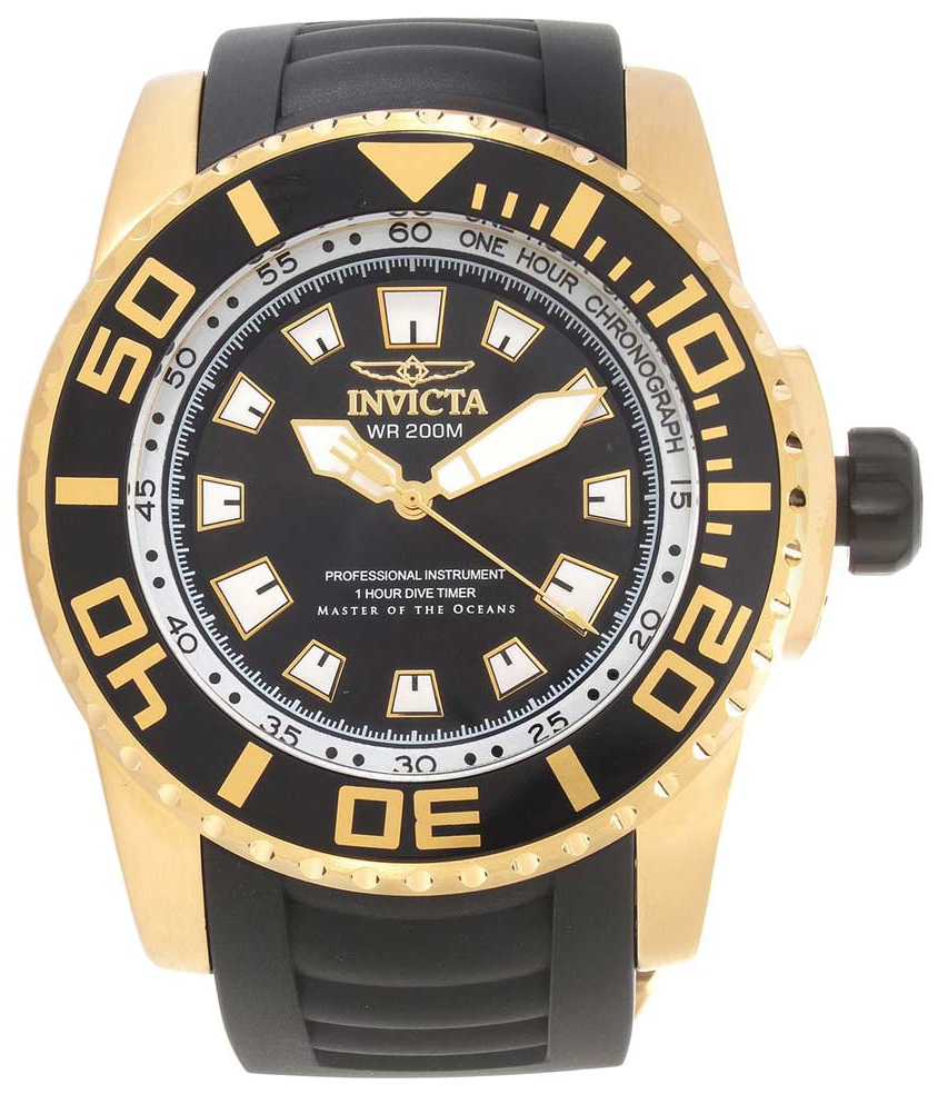 Invicta Pro Diver Herreklokke 14663 Sort/Gummi Ø52 mm - Invicta