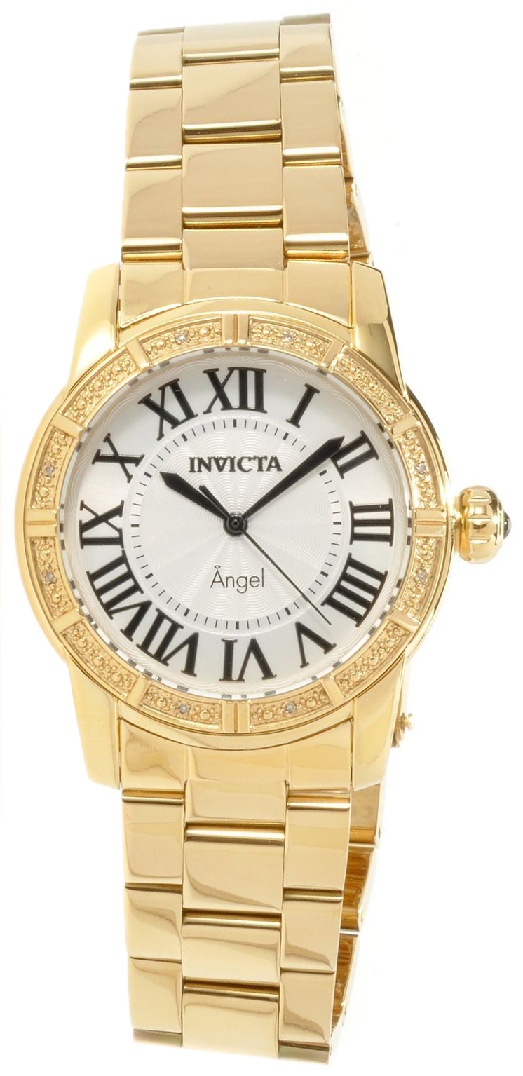 Invicta Angel Dameklokke 14717 Sølvfarget/Gulltonet stål Ø38 mm - Invicta