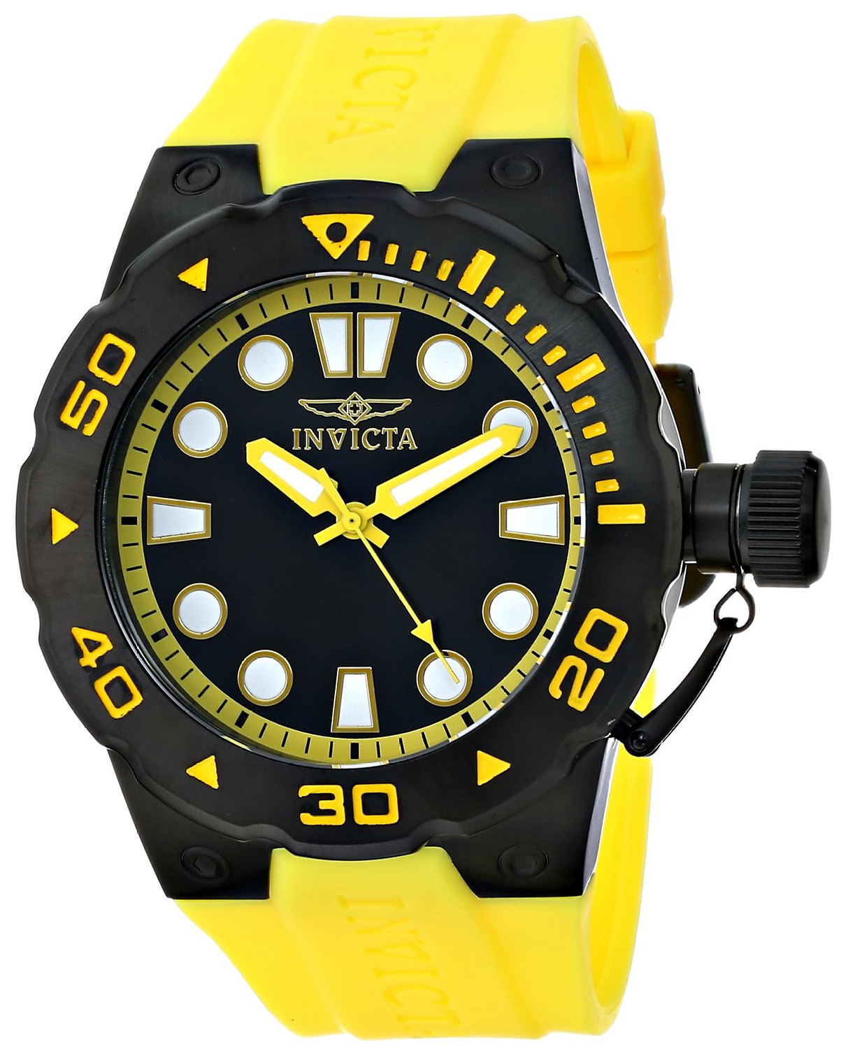 Invicta Herreklokke 16138 Pro Diver Sort/Gummi Ø51 mm