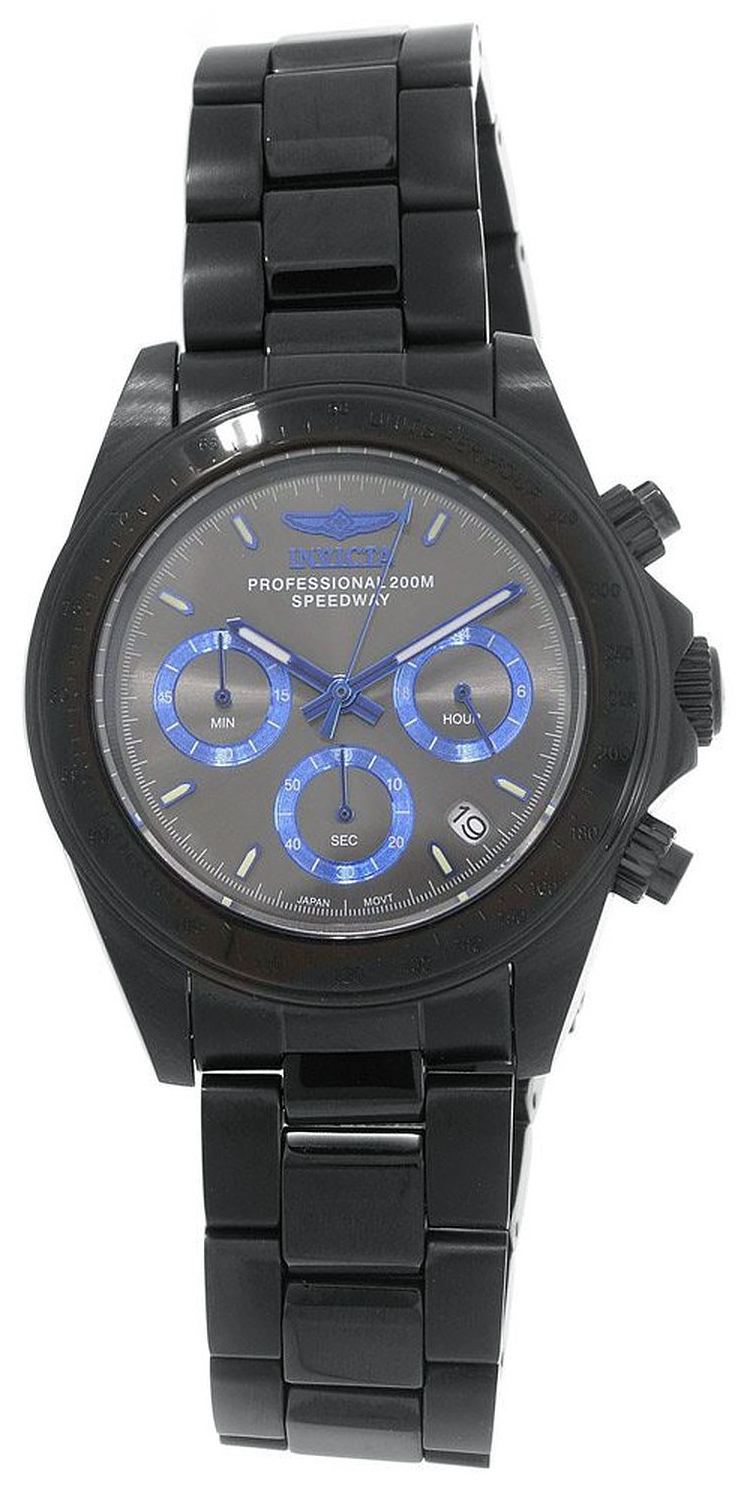 Invicta Herreklokke 17313 Speedway Sort/Stål Ø39.5 mm