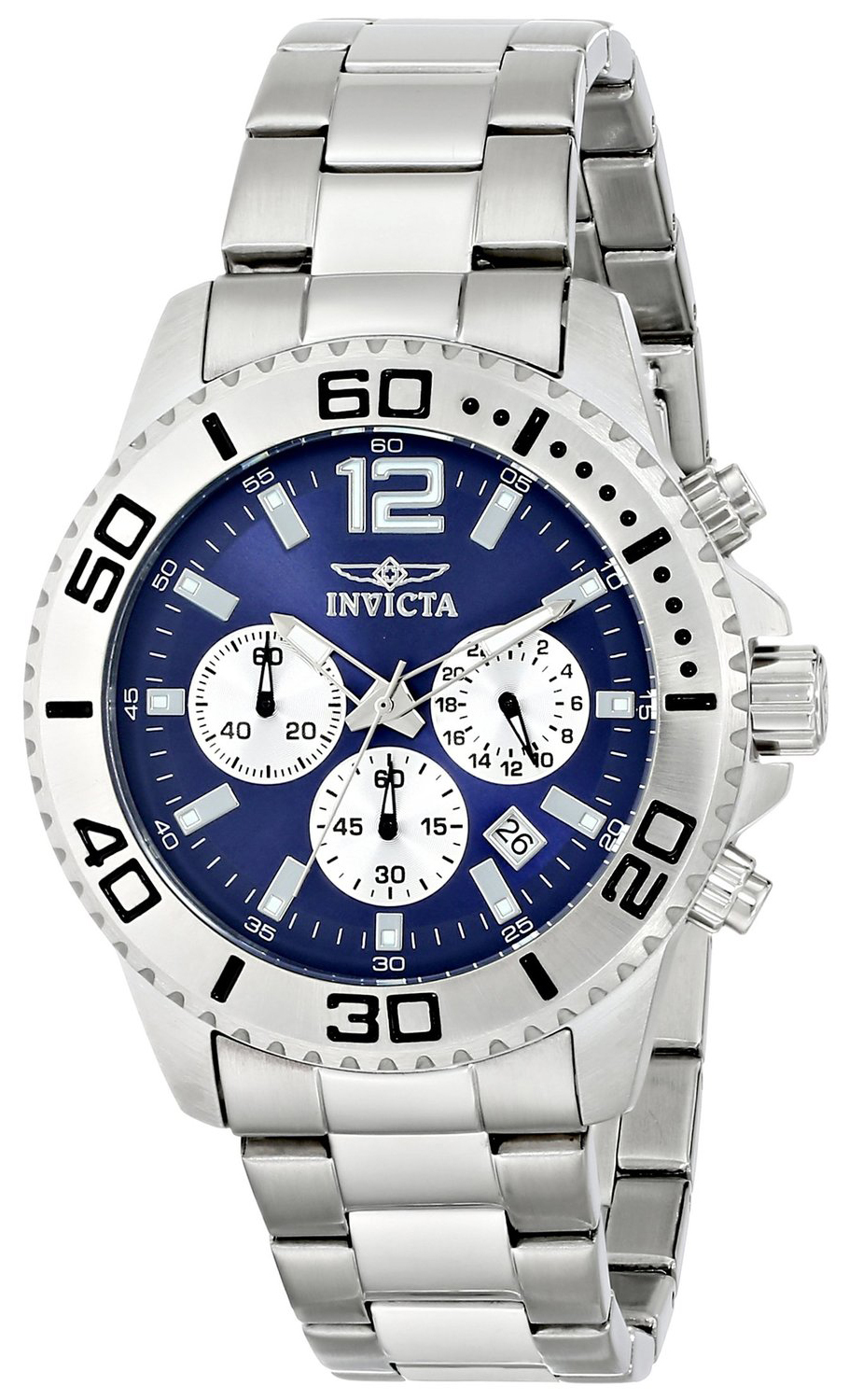 Invicta Pro Diver Herreklokke 17397 Blå/Stål Ø45 mm - Invicta