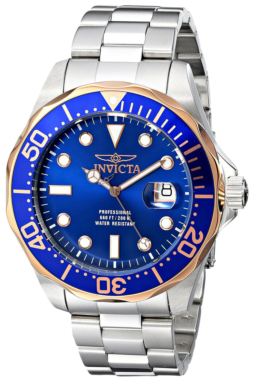 Invicta Pro Diver Herreklokke 17554 Blå/Stål Ø47 mm - Invicta