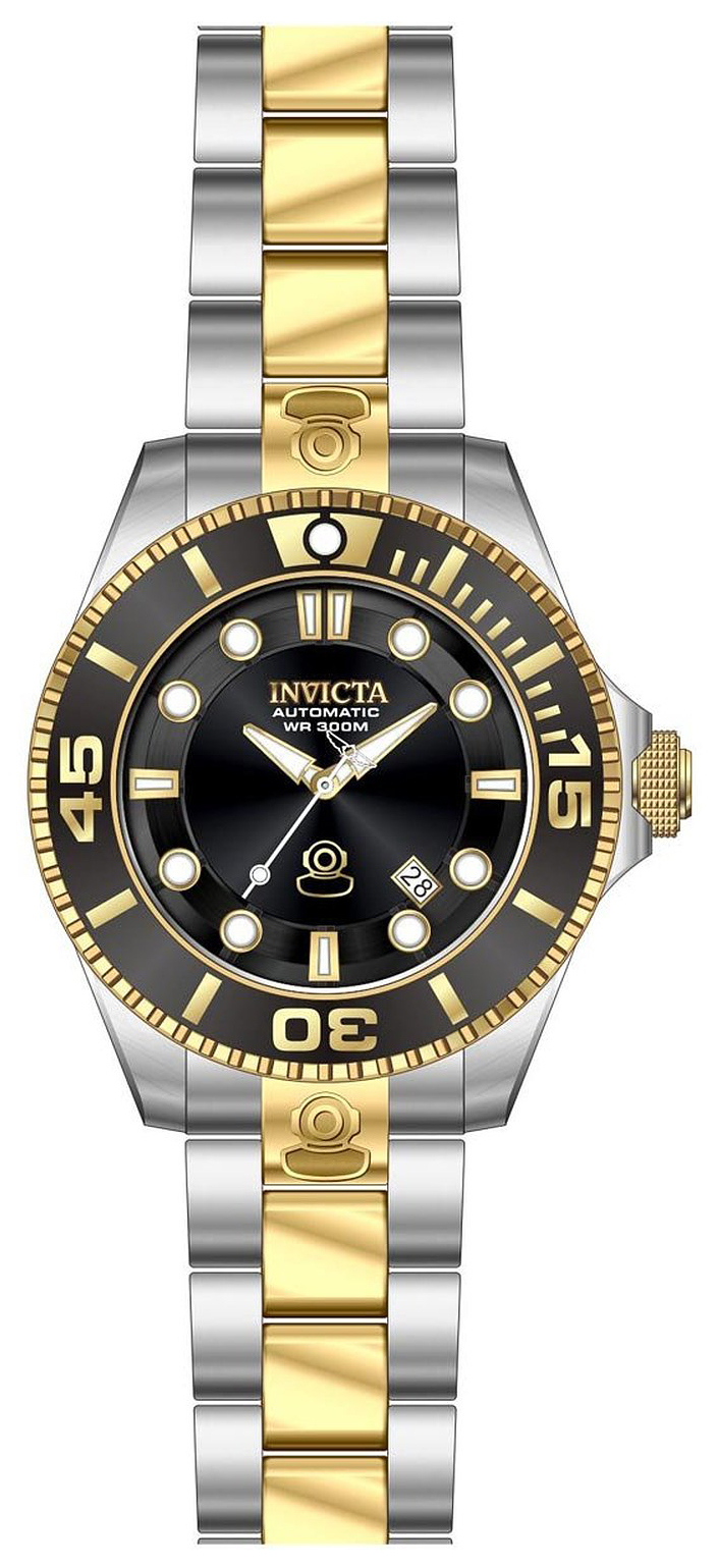 Invicta Pro Diver Herreklokke 19803 Sort/Gulltonet stål Ø47 mm - Invicta