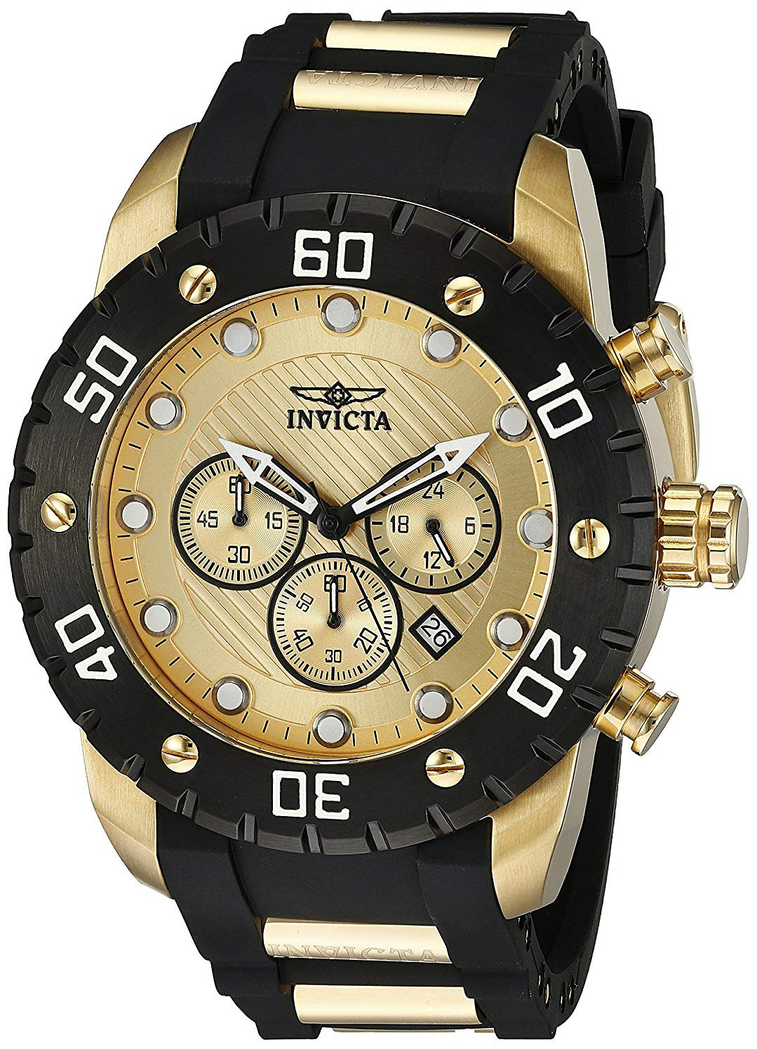 Invicta Pro Diver Herreklokke 20279 Gulltonet/Gulltonet stål Ø50 mm - Invicta