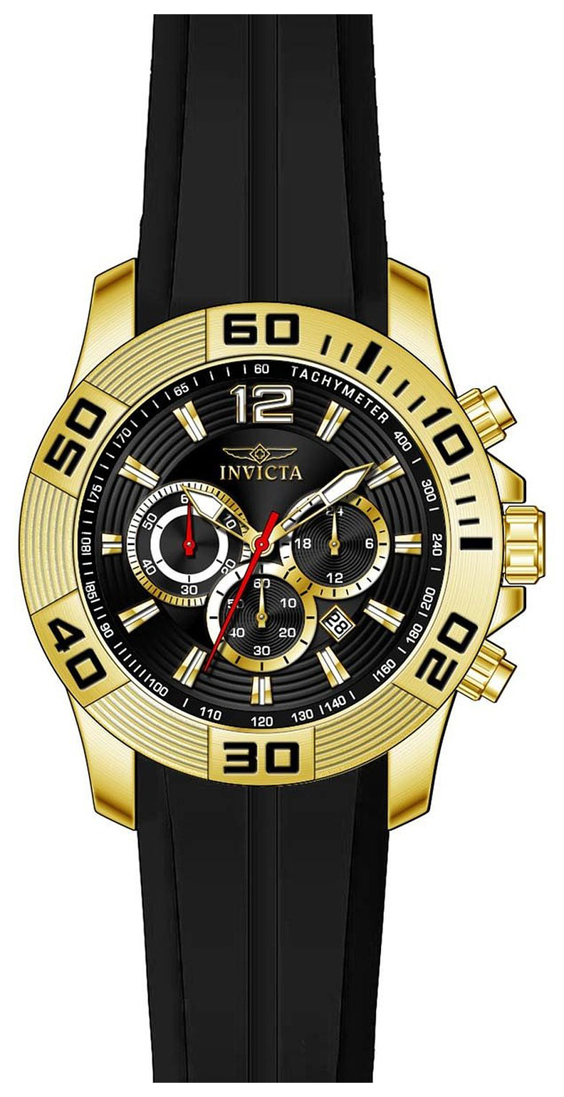 Invicta Pro Diver Herreklokke 20300 Sort/Gummi Ø48 mm - Invicta