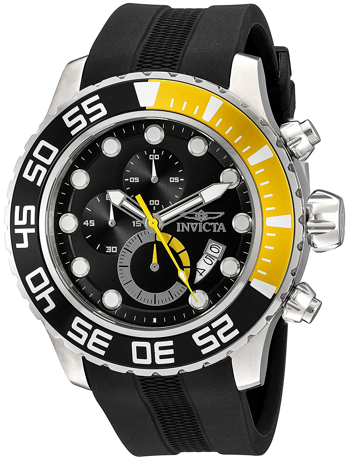 Invicta Pro Diver Herreklokke 20449 Sort/Gummi Ø52 mm - Invicta