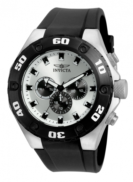 Invicta Specialty Herreklokke 21403 Sølvfarget/Gummi Ø50 mm - Invicta