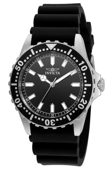 Invicta Pro Diver Herreklokke 21562 Sort/Gummi Ø44 mm - Invicta