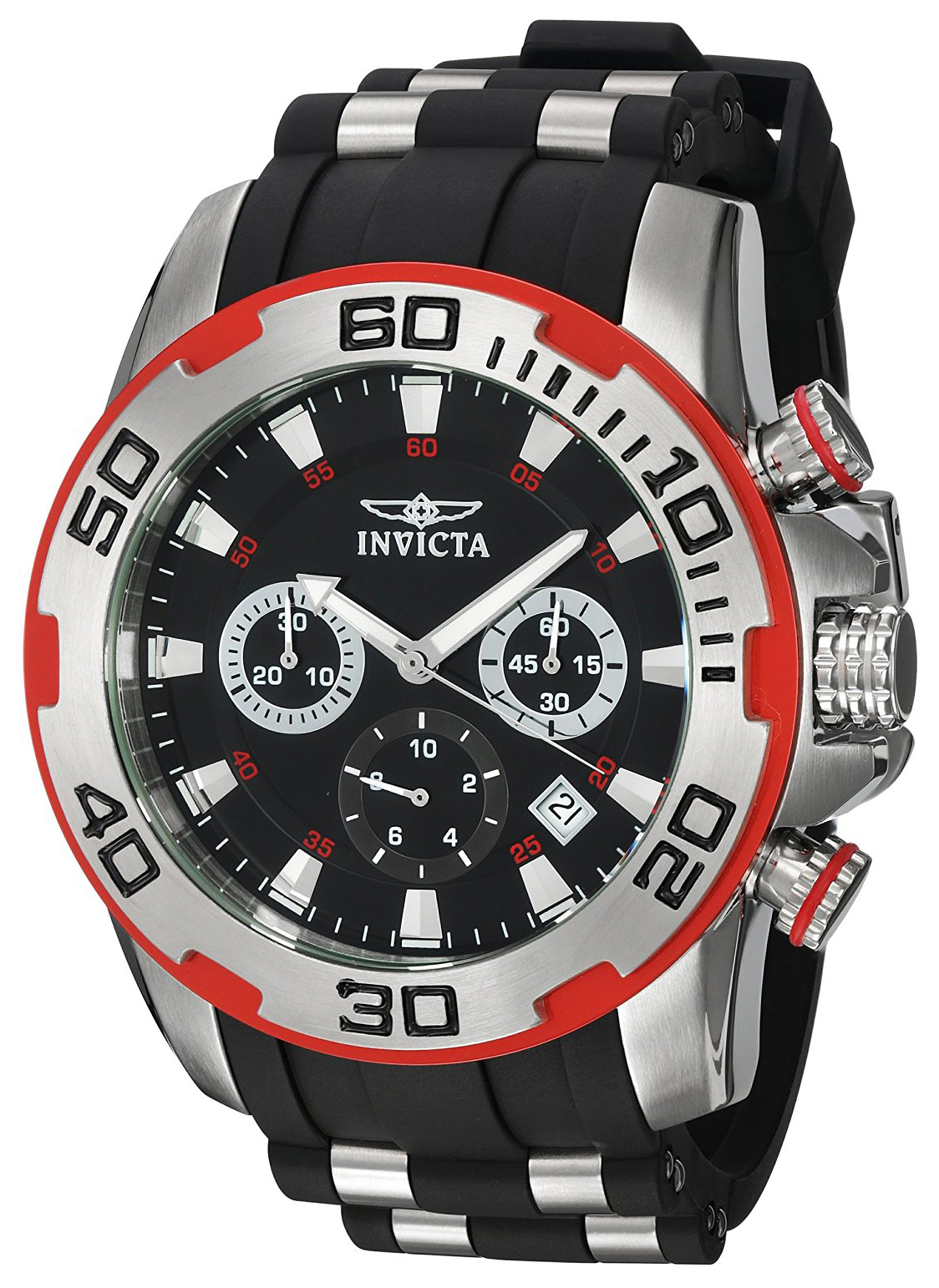 Invicta Pro Diver Herreklokke 22307 Sort/Stål Ø50 mm - Invicta