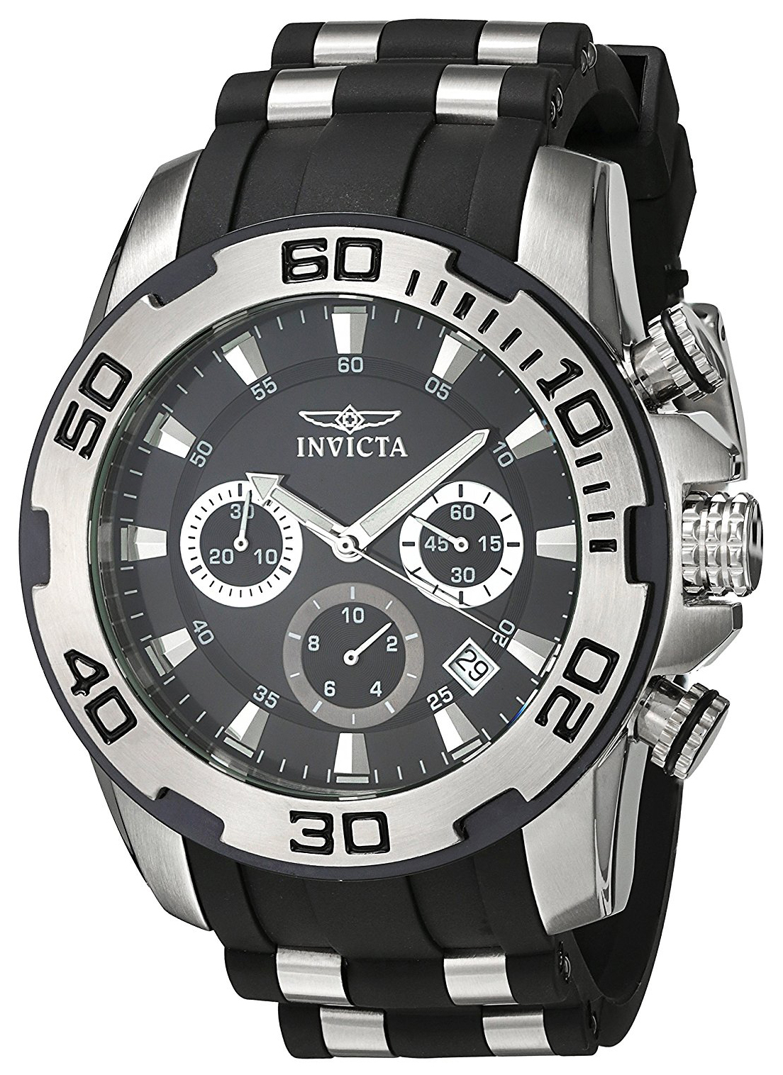 Invicta Pro Diver Herreklokke 22311 Sort/Stål Ø50 mm - Invicta