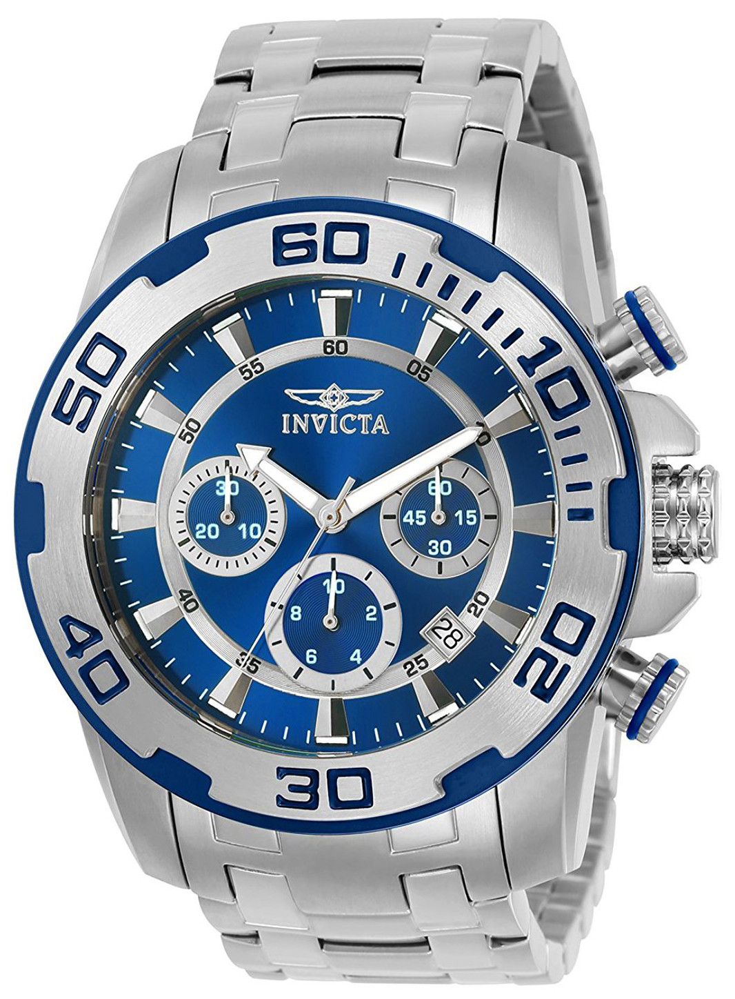 Invicta Pro Diver Herreklokke 22319 Blå/Stål Ø50 mm - Invicta